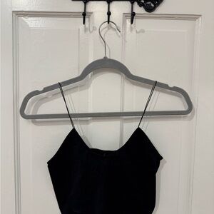 Free People Black Sleeveless Crop Top